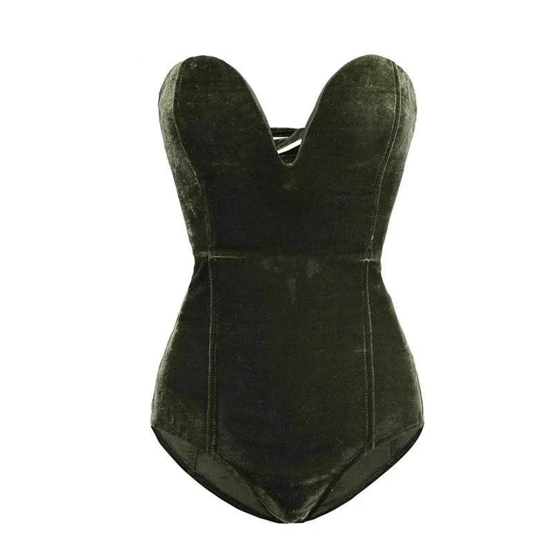 Welurowe body z wiązaniem - Image 5