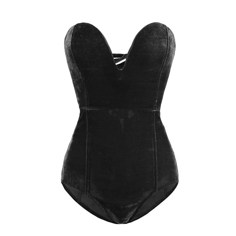 Welurowe body z wiązaniem - Image 7