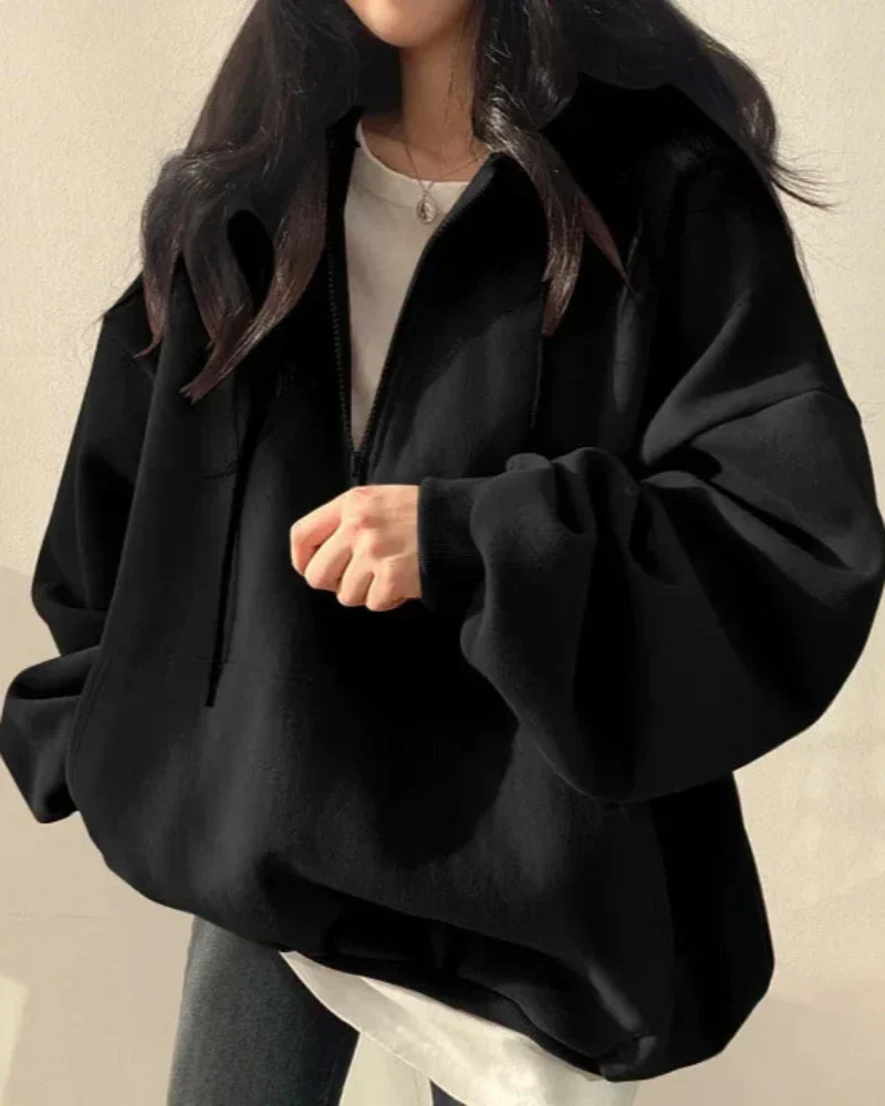 Wygodna bluza oversize z kapturem - Image 10
