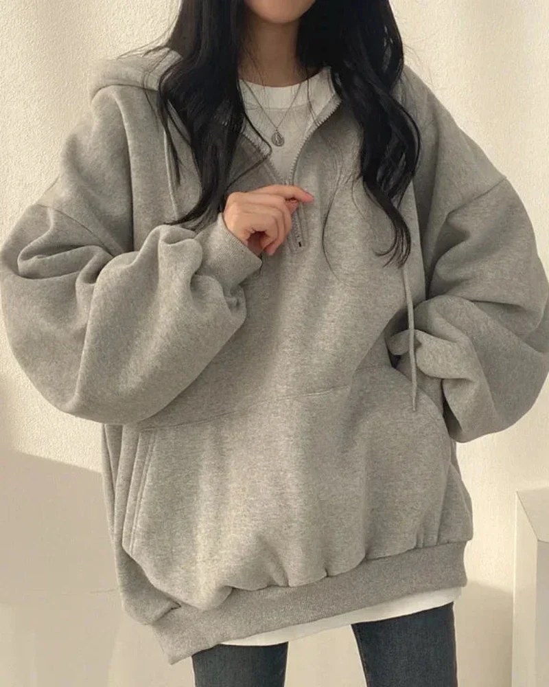 Wygodna bluza oversize z kapturem - Image 3