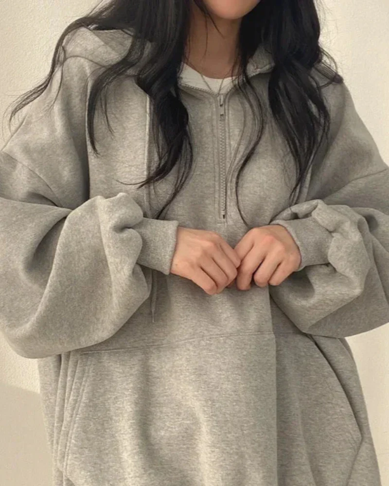 Wygodna bluza oversize z kapturem - Image 4